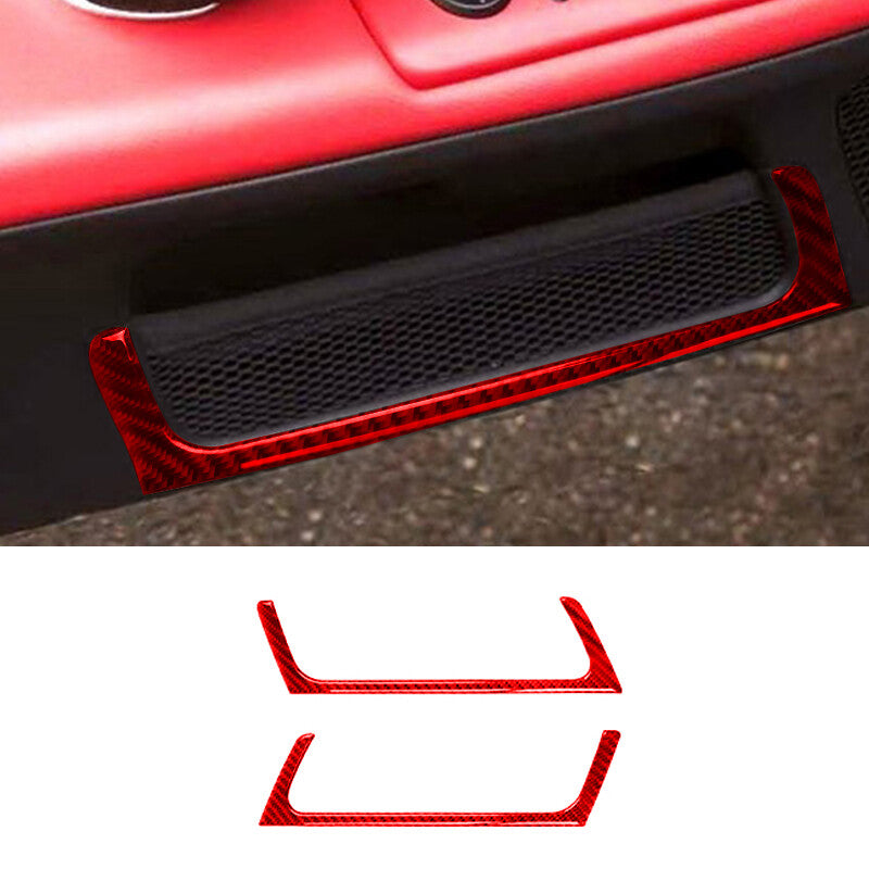 Red Carbon Fiber Interior Door Storage Cover Trim for Honda S2000 2004-2009