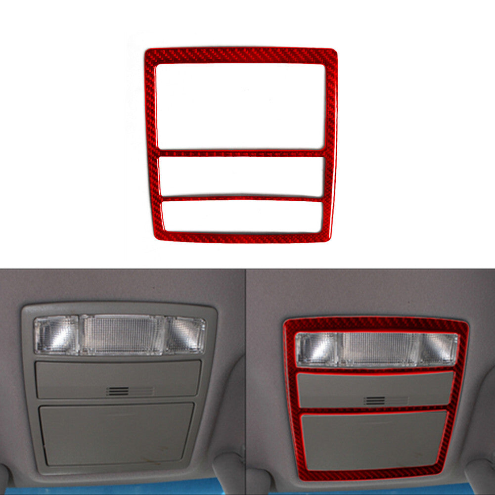 Red Carbon Fiber Overhead Readling Light Frame Trim for Toyota for Camry 2007-2011