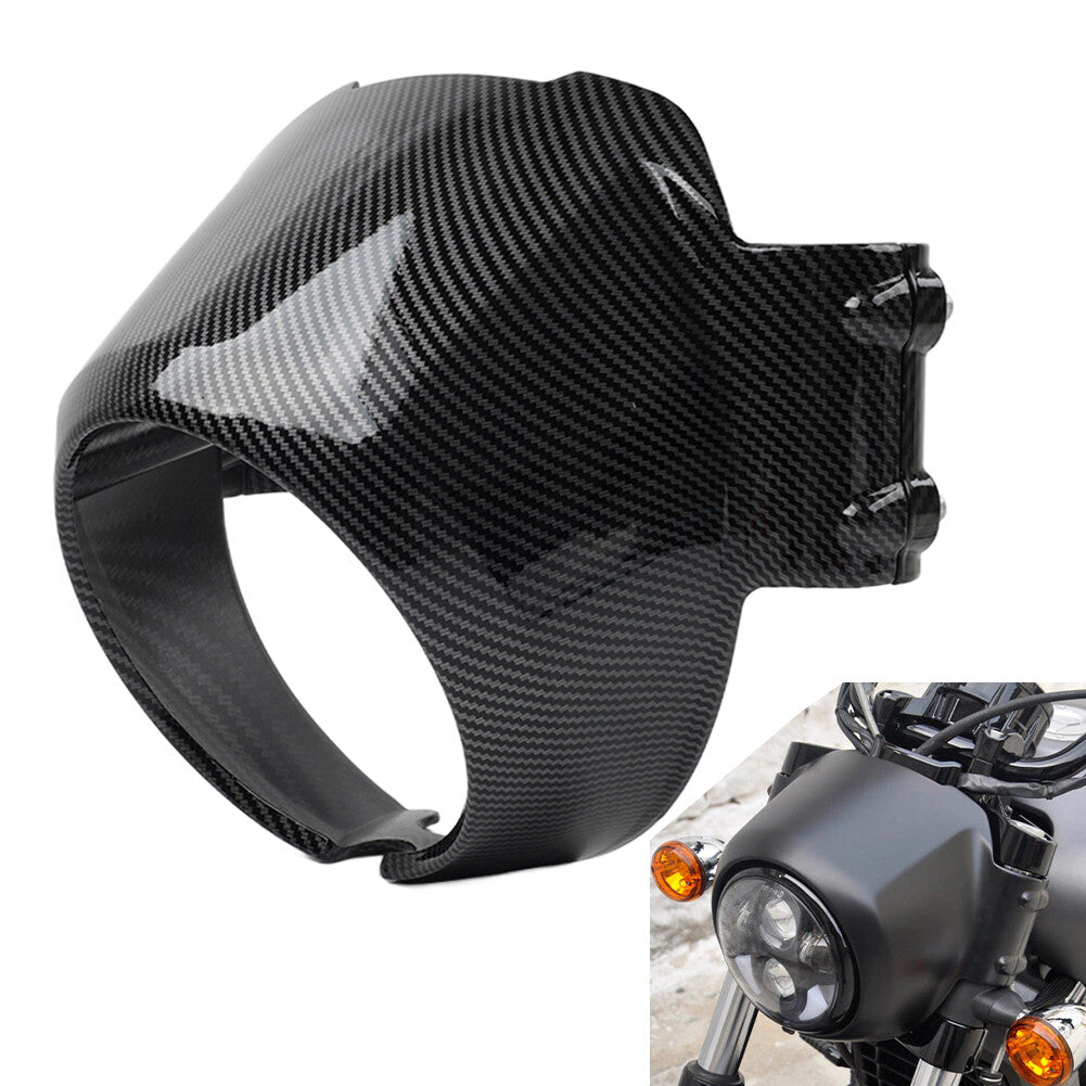 Windshield Headlight Bezel Upper Fairing Carbon Fibre For Indian Scout 2015-2023