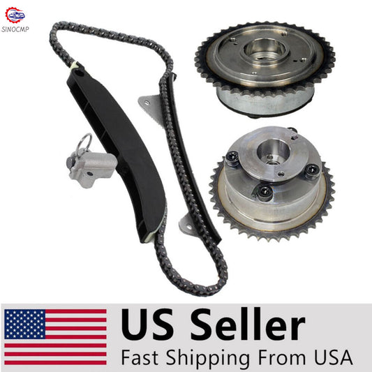 Engine Timing Chain Kit Camshaft Phaser Compatible with for Hyundai for Elantra for Tucson