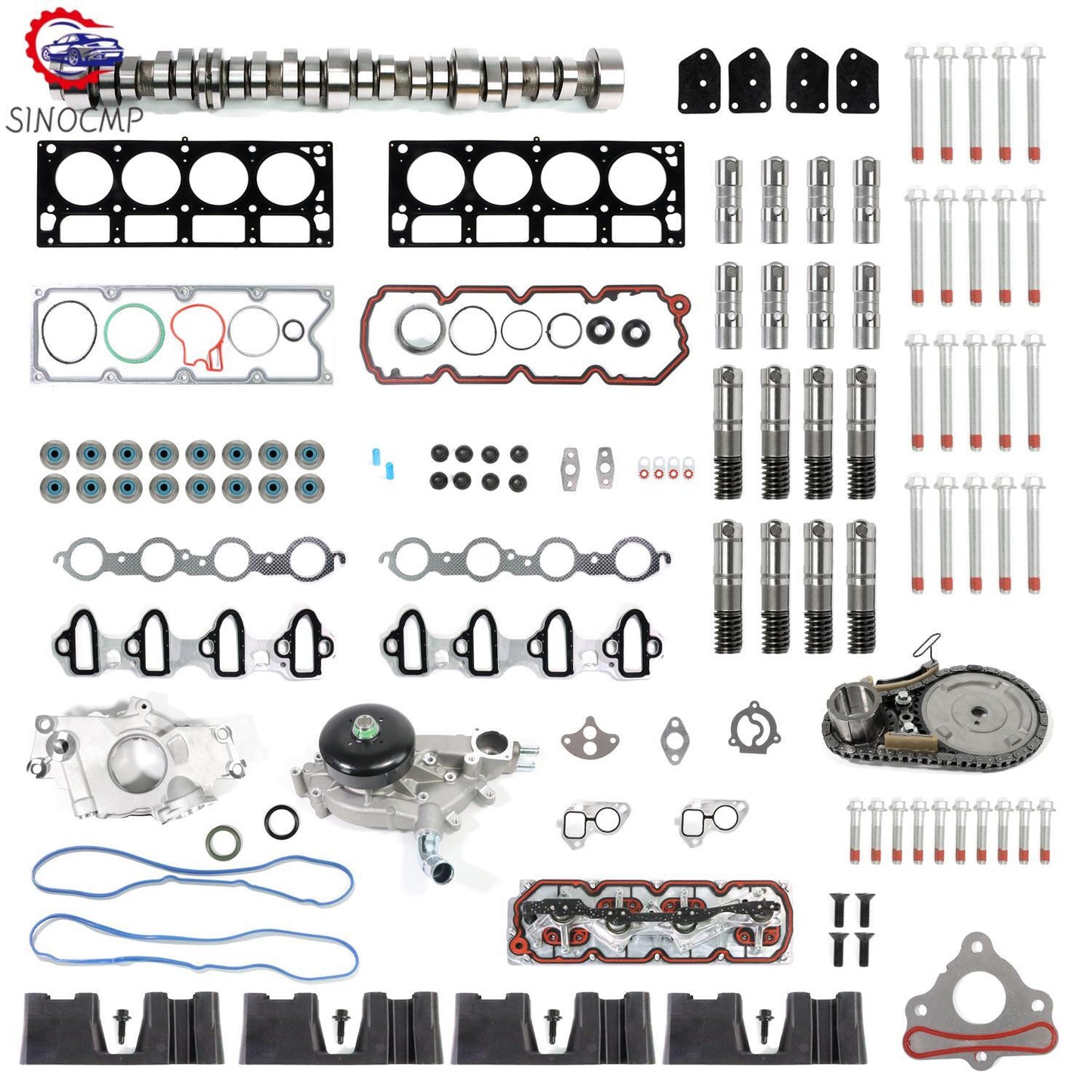 AFM DOD Kit Camshaft Lifters Head Gasket Set VLOM Pumps for 05-14 5.3L for Chevy GM