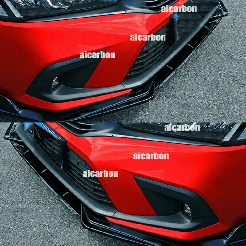 for Honda for Civic 2022-2023 Glossy black Front Spoiler Splitter Diffuser Bumper