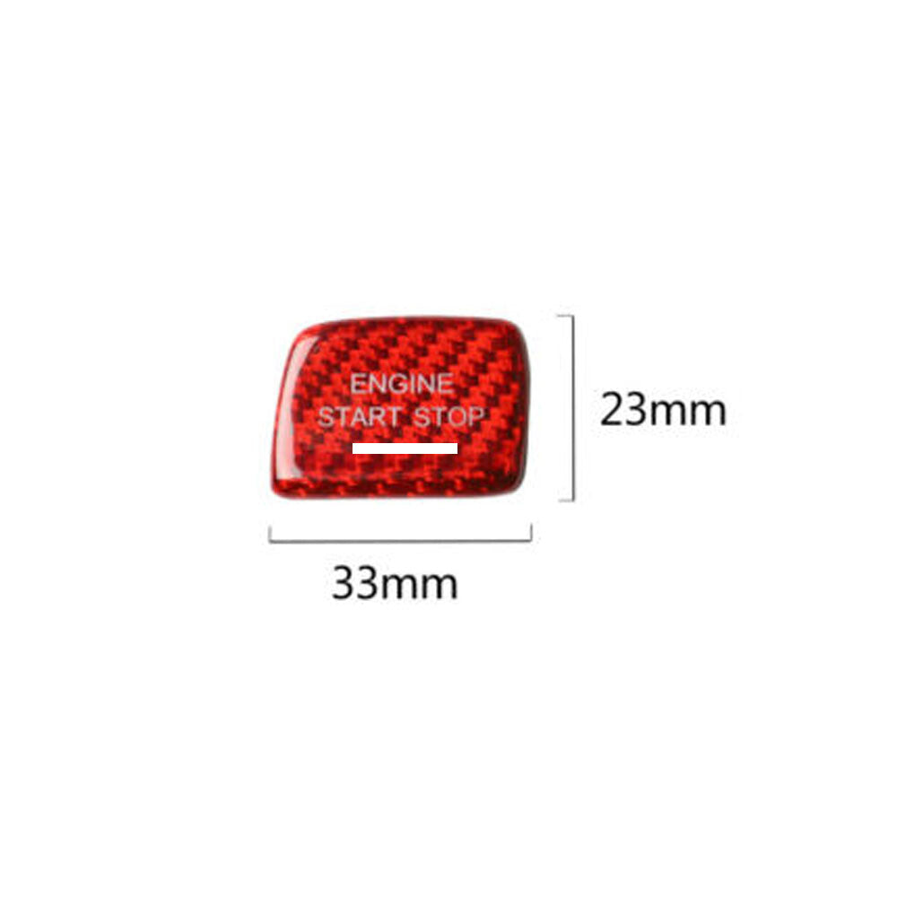 for Chevy Camaro for Corvette C7 Keyless Engine Start Button Cover Carbon Fiber Trim