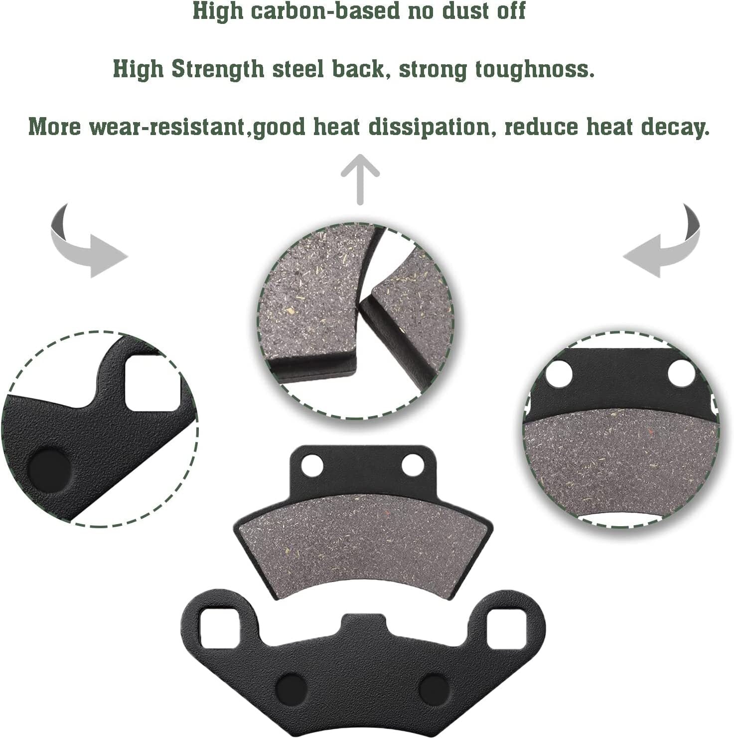 Brake Pads for Polaris Sportsman 500 Magnum 425 Xpress 400 300 Trail Boss 250