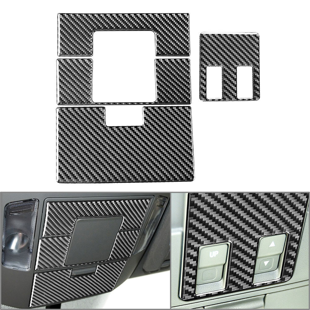 Interior Reading Light Panel Cover Trim 4Pcs for Toyota Tundra 2014-2021 Black