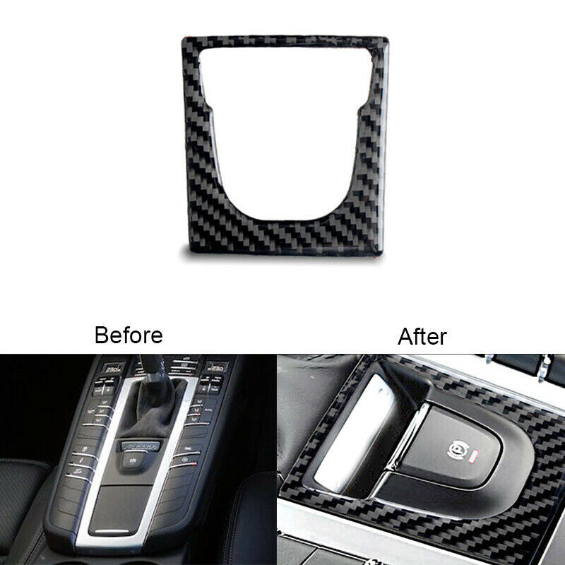 Carbon fiber brake button panel cover trim suitable for Porsche Macan 2014 - 2019