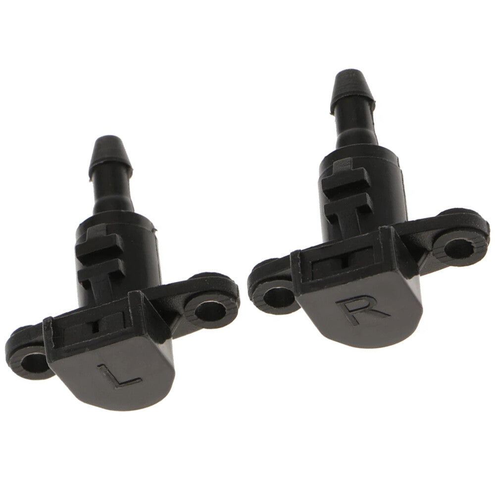 2 Front Washer Spray Nozzles for 11-14 for Hyundai for Elantra Avante Left Right Black