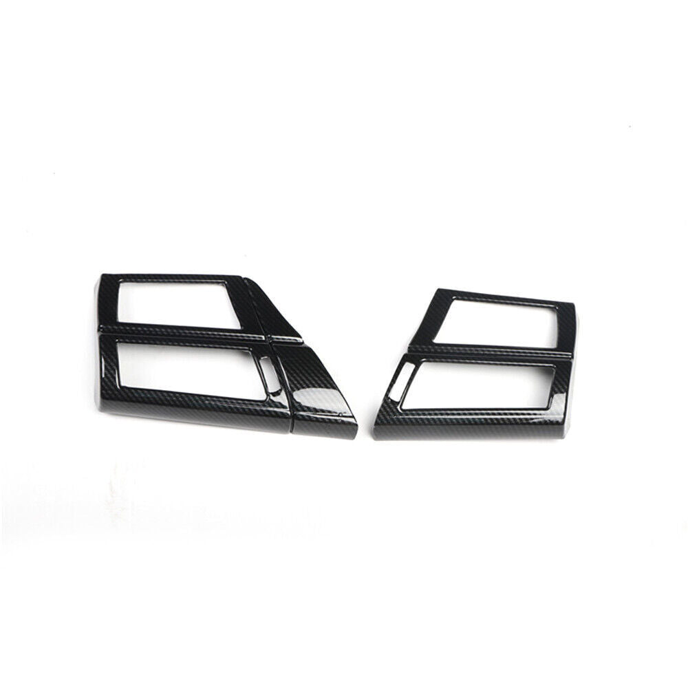Fit for BMW X5 2008-13 Carbon Fiber Inner Console Side Outlet Vent Cover Trim 2P