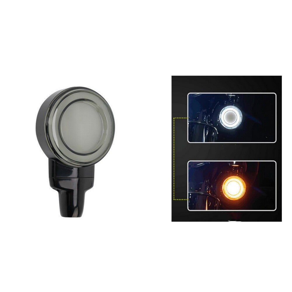 LED Flat Front Turn Signal Light For Touring Heritage Softail Classic FLSTC 99+