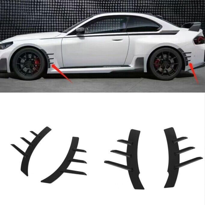 for BMW M2 G87 2023 2024 Glossy Black Fender Flare Wheel Arch Cover Trim Decor4