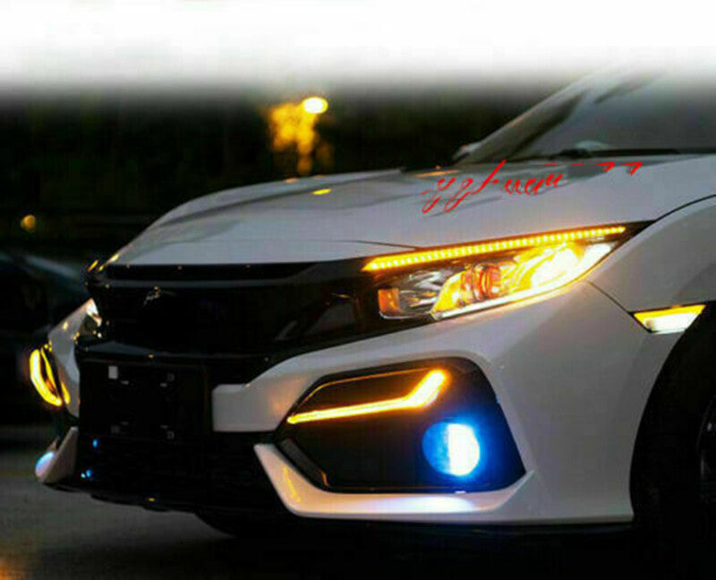 for Honda for Civic Hatchback 2016-2021 LED Daytime Driving Lights/Turn Signal Light