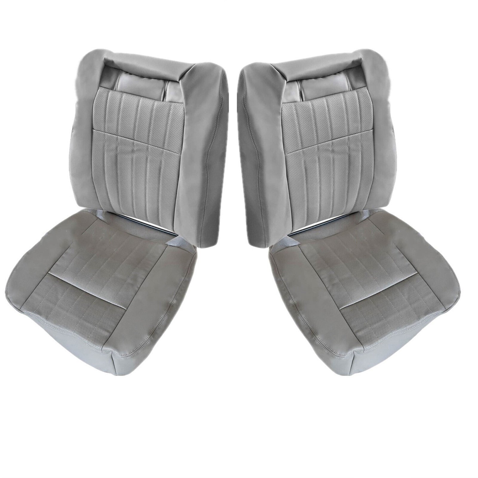 for Chevy Impala SS 1994-1996 Front DriverPassenger Leather for Seat Cover Med Gray