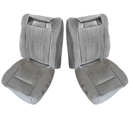 for Chevy Impala SS 1994-1996 Front DriverPassenger Leather for Seat Cover Med Gray