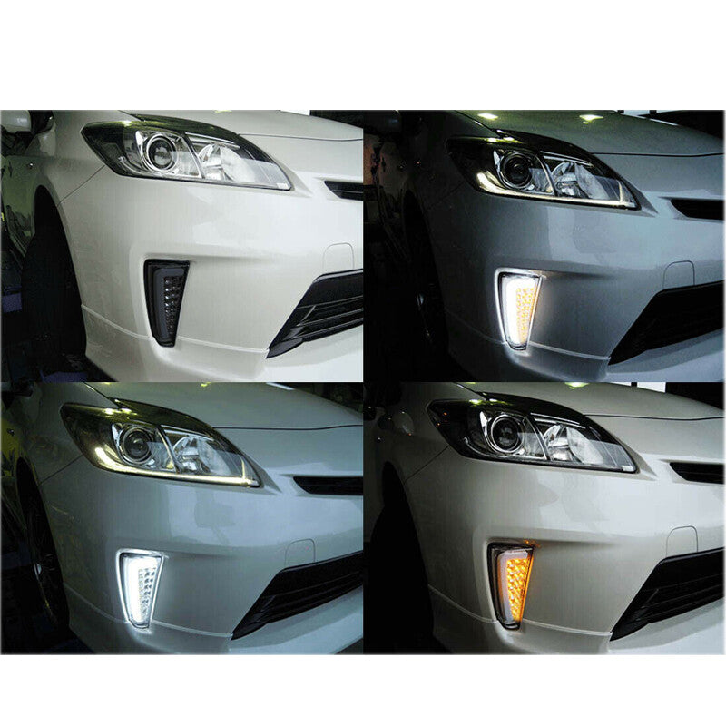 Smoke Front Bumper foglamp Turn Signal Lamp for Toyota Prius 30 Series 2012-2014