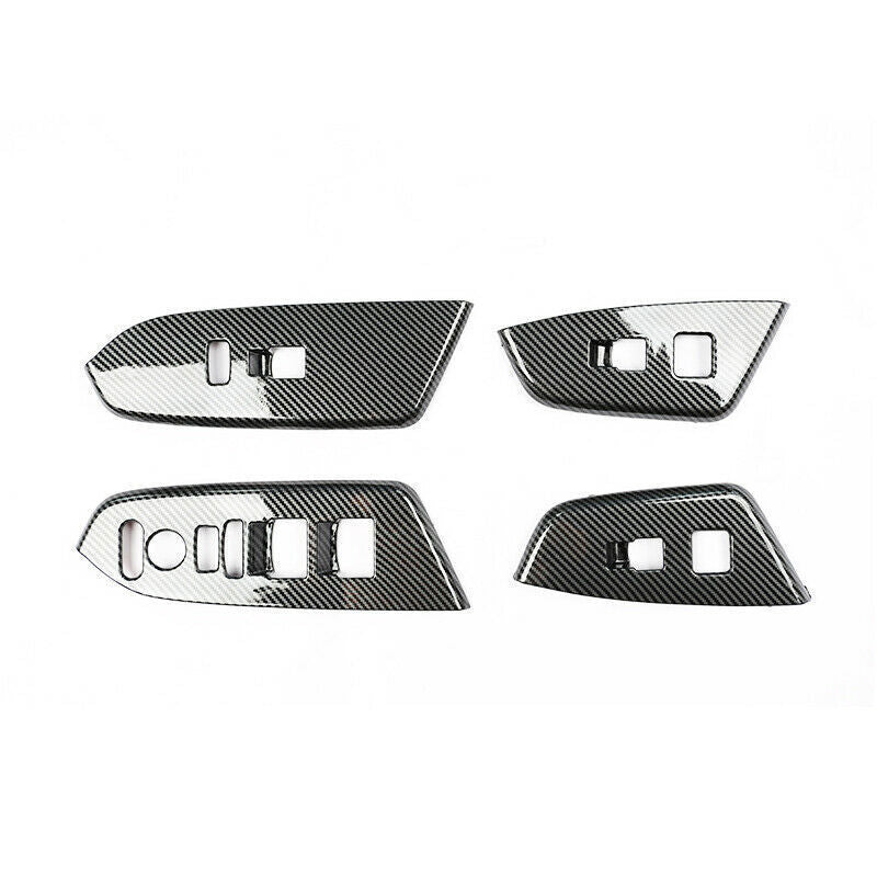 Glass Window Lifting Lock Panel Trim for Honda CR-V 2017-2022 CRV Carbon Fiber