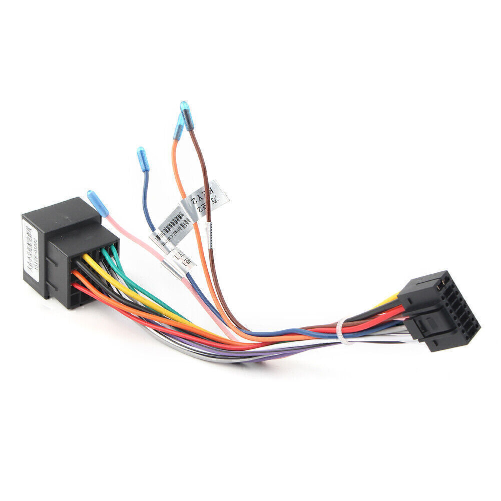 For Android Car Stereo Power Cable 16 Pin Iso Wiring Harness Connector Adapter
