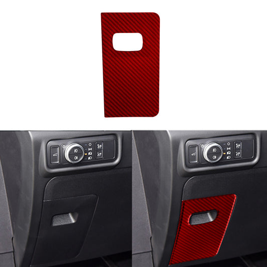 Red Carbon Fiber Interior Fuse Door Panel Cover Trim for Ford Explorer 2020-2023