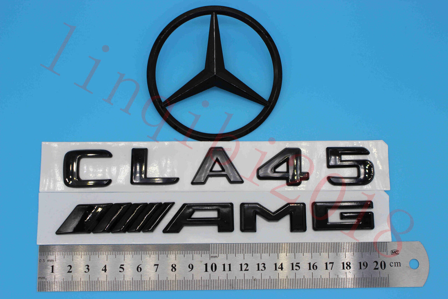 1Set Gloss Black CLA45 AMG Trunk Logo Sticker Decal Emblem Badge for CLA W117
