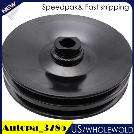 Black Double Groove Pump Pulley Fits For GM SBC BBC for Chevy 350 454 Warranty NEW