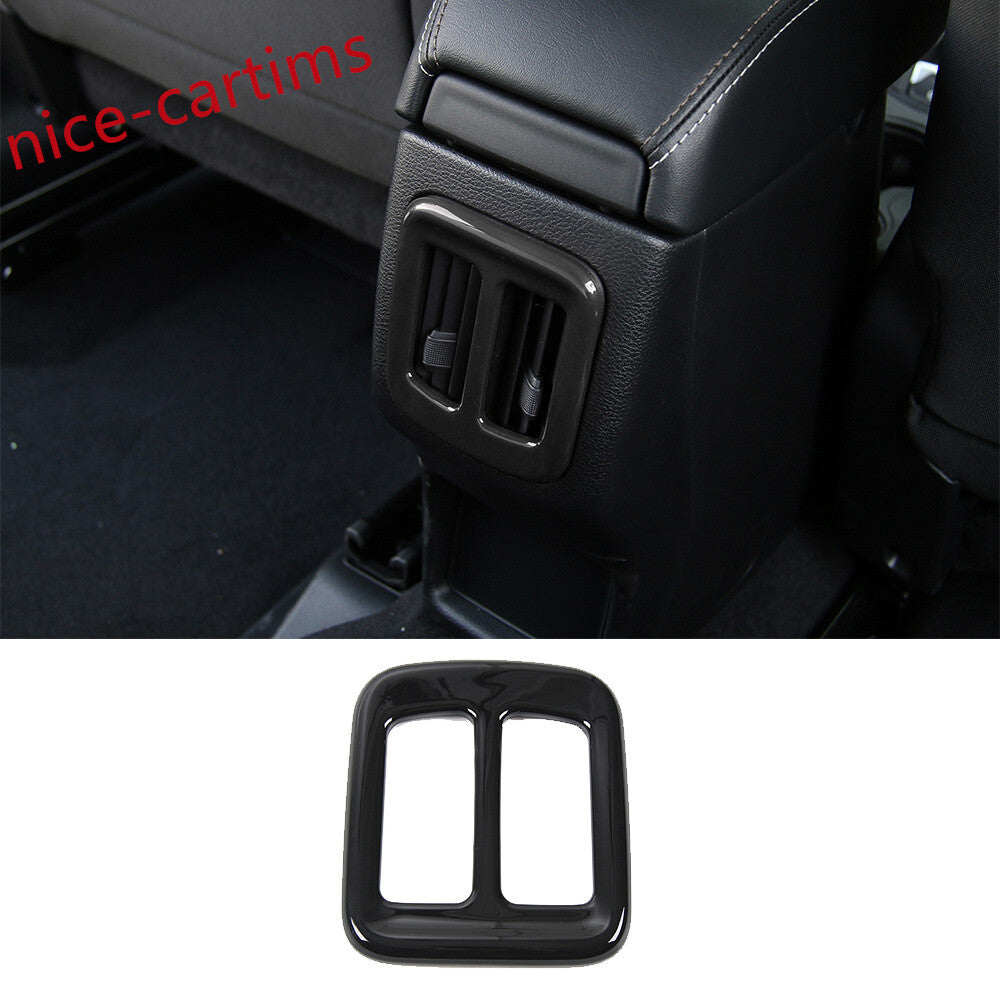 Black ABS Rear Air Conditioner Vent Outlet Panel Trim for Jeep Compass 2017-2020