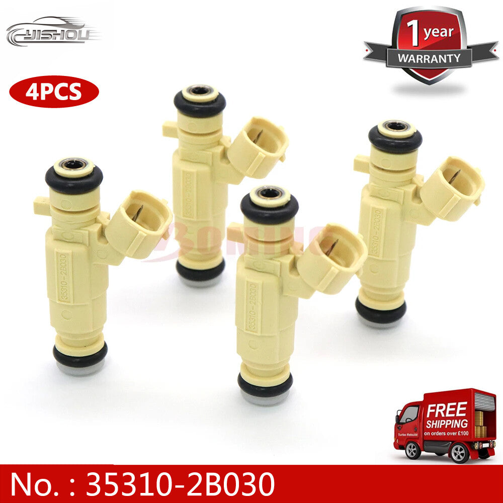 new 4-piece set of 35310-2B030 fuel injector nozzles for Hyundai and for Kia .