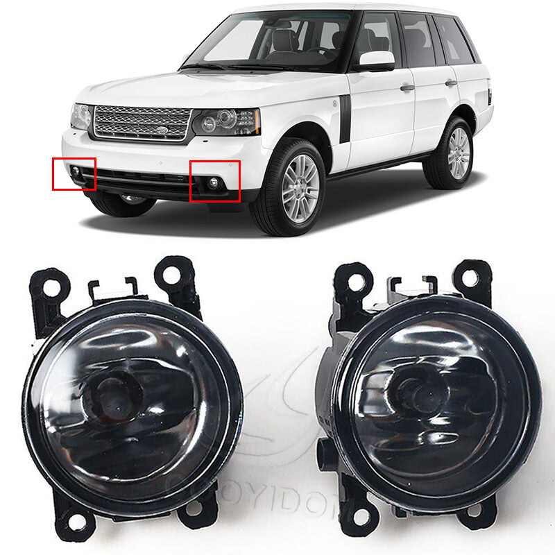 2-piece pack of front bumper fog lights for Range Rover Sport 2010, 2011, 2012, and 2013 models.