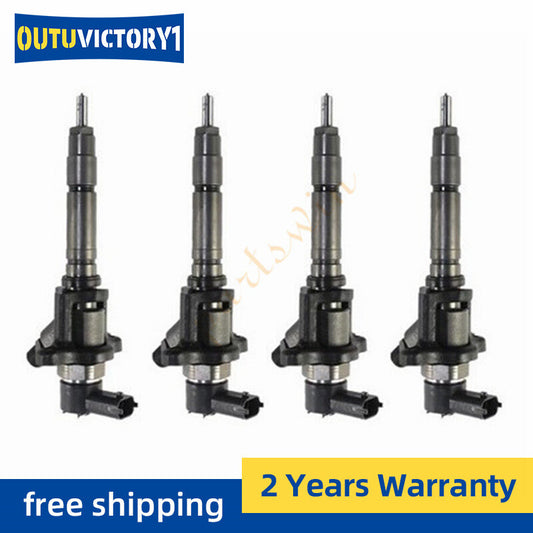 4-pack of new fuel injectors for Mitsubishi Fuso FE145, FE145CC, FE180, FE140, FE120