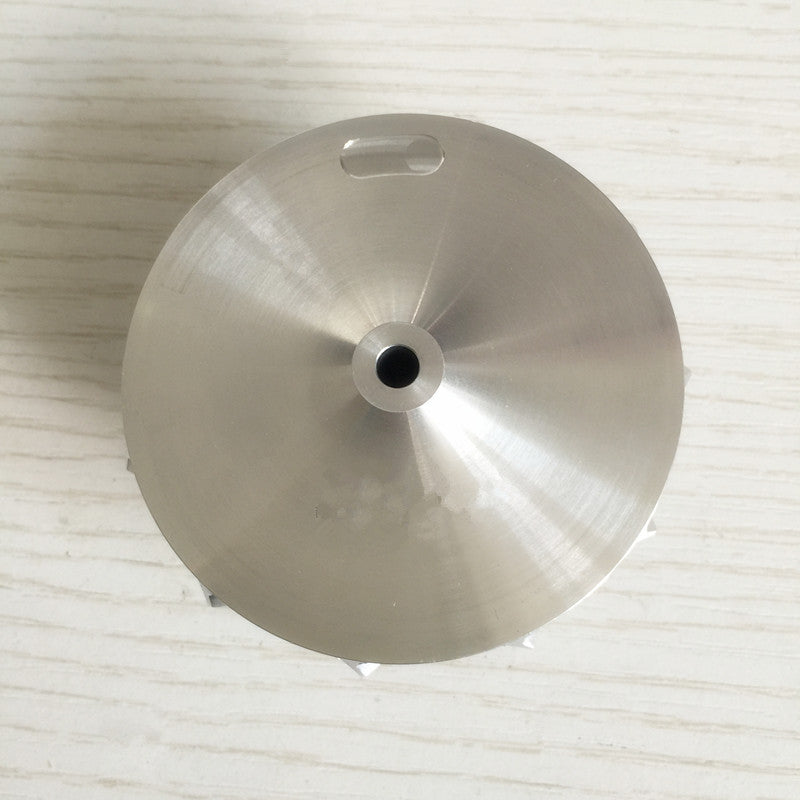 GT15-25 53.53/69.00 mm 11+0 Blade Turbine Aluminum 2618/Burnt Compressor Wheel