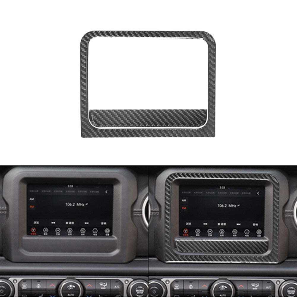 Carbon Fiber 7 inch LCD Screen Frame for Jeep for Wrangler Jl 2018+ Gladiator 2020+