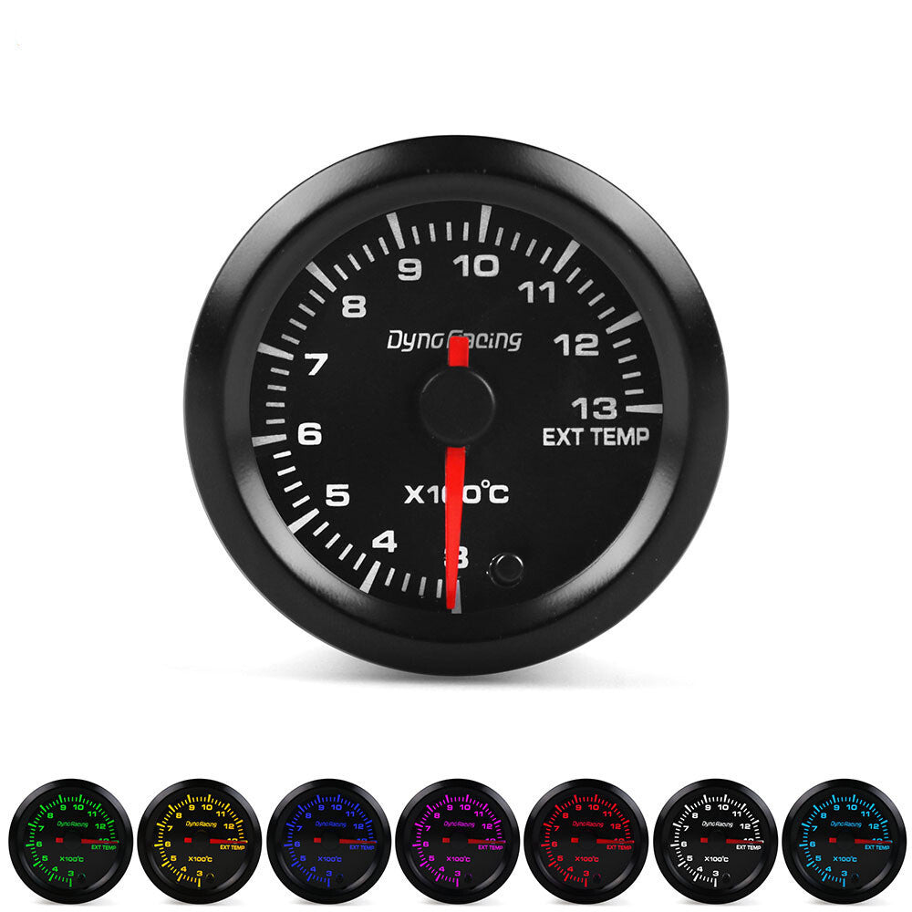 2 LED Car Exhaust Gas Temp Gauge EGT Gauge High Speed Motor EXT Gauge 7 Colors