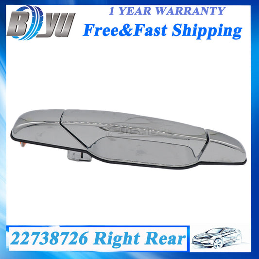 Rear Passenger Right Side RH Chrome Door Handle for 2007-2013 for Chevy for GMC Outside