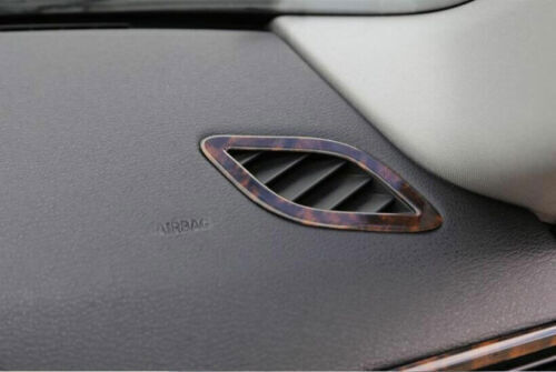 for BMW X1 E84 2013-2015 Agate Wood Grain Outlet Vent Trim 2X Dashboard LR Air