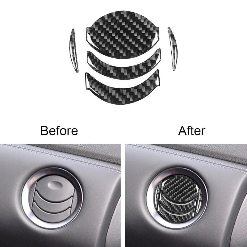Carbon Fiber Central Air Vent Outlet Cover Trim for Nissan GT-R R35 2008-2016