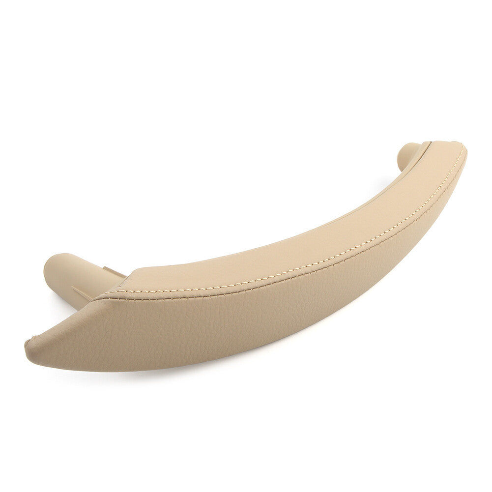 for BMW X5 X6 E70 Beige Left Door Trim Pull Handle Left Side Real Leather 1Pcs