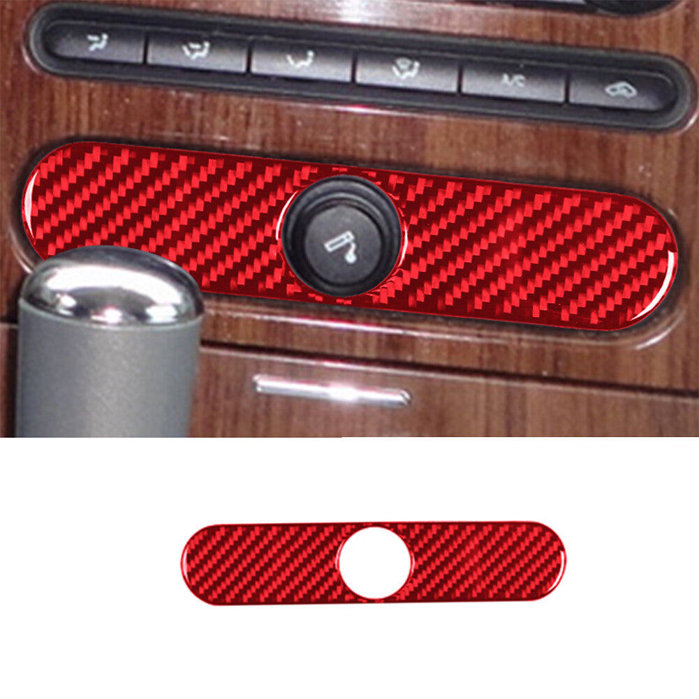 Red Carbon Fiber Interior Cigarette Lighter Cover Trim for Ford F-150 FX4 04-08
