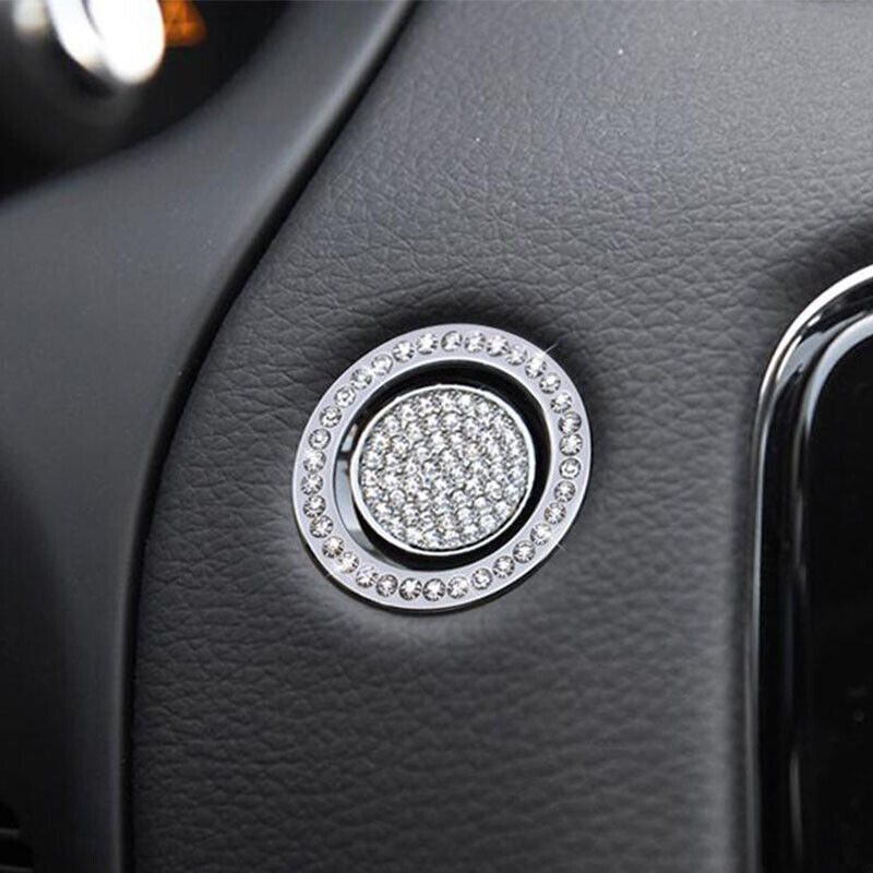 Start upgrade diamond-encrusted decorative ring for Jaguar XJ/XJL one-button