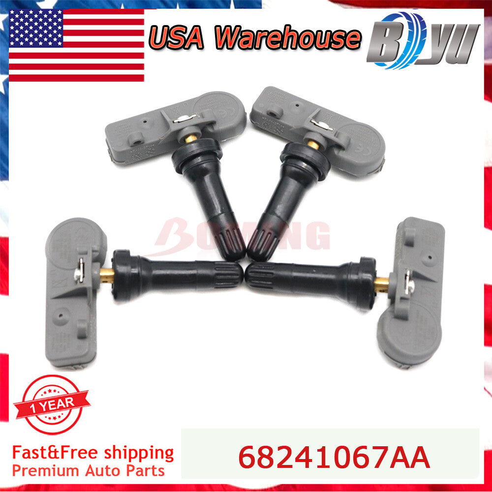 4PCS New Tire Pressure Sensor TPMS 68241067AA for Jeep for Dodge for Ram for Chrysler 433MHz