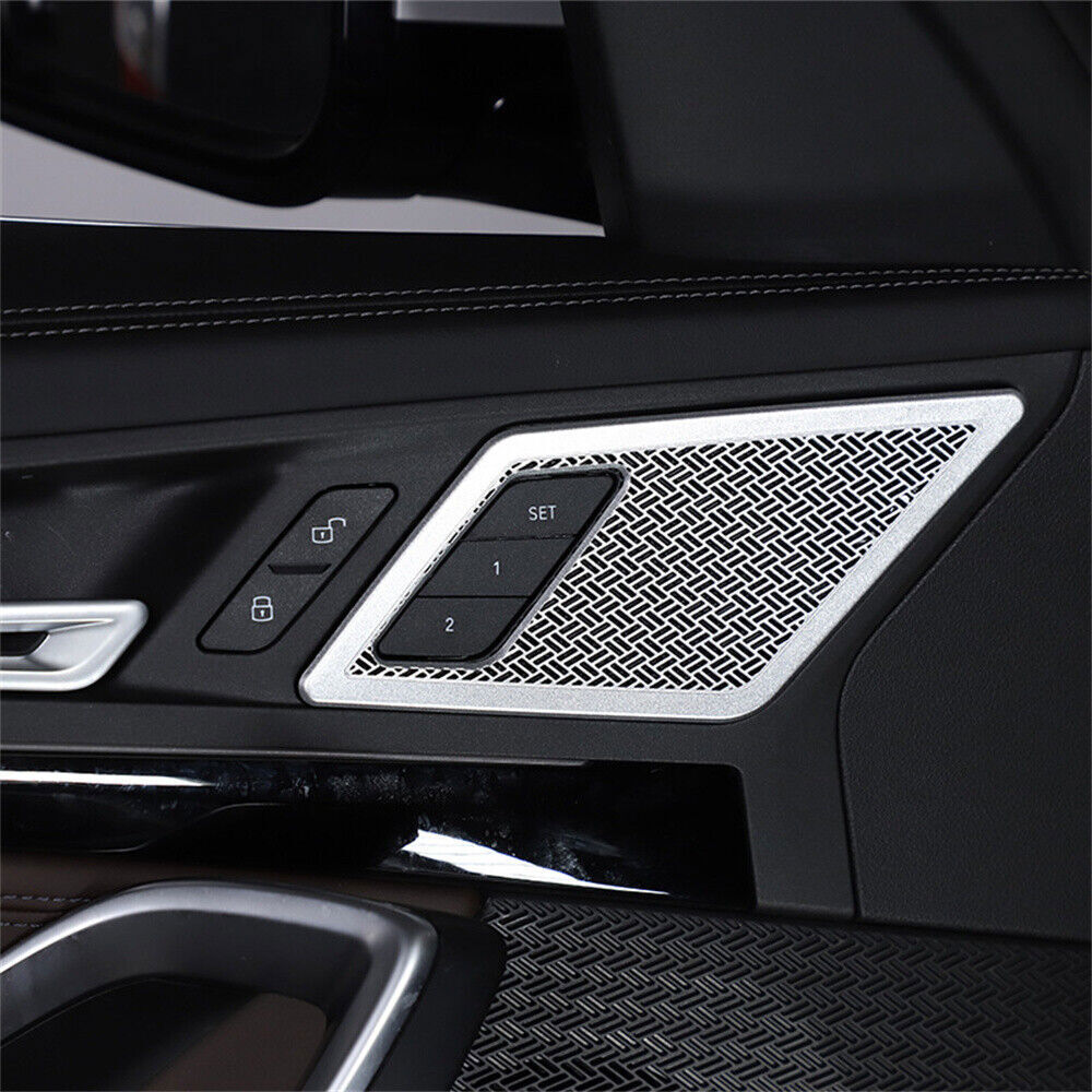 Silver Steel Inner Door Handle Horn Speaker Net Cover Trim for BMW X1 2023-2025