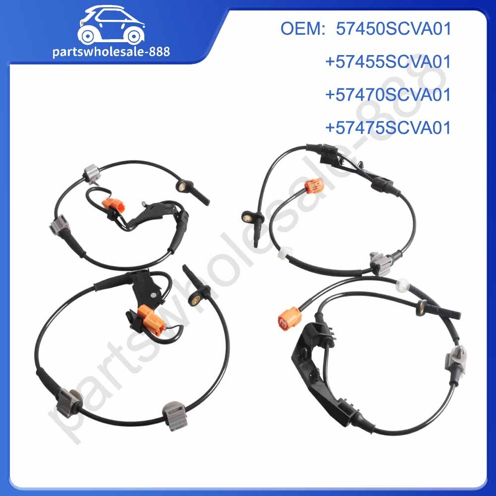 Left Right ABS Wheel Speed Sensor 4 Pieces Fit for Honda Element 2003-2011