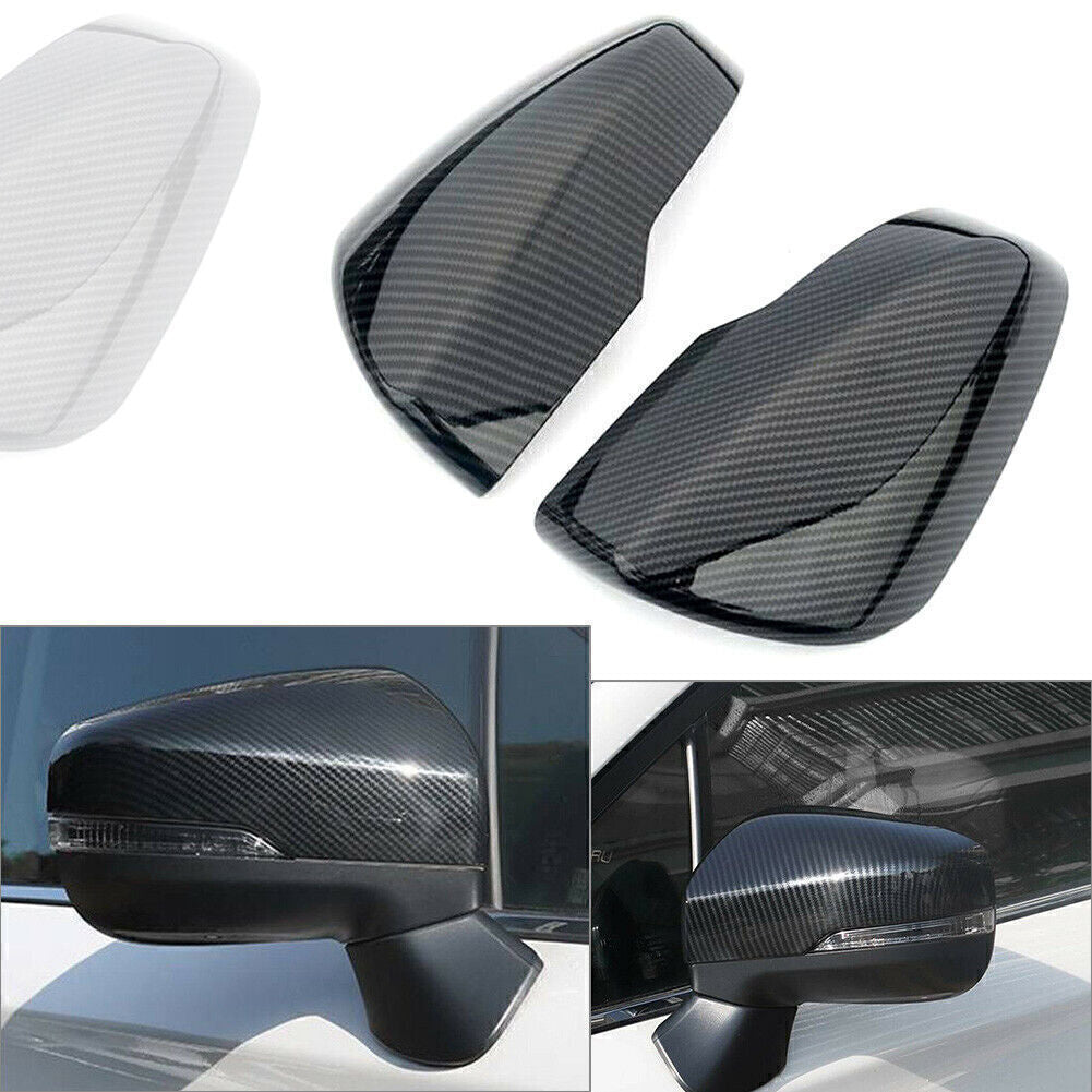 for Subaru Forester 2019-2020 Side Rearview Wing Mirror Cover Trim Carbon Fiber
