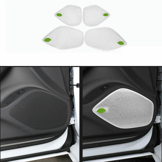 Inner Door Speaker Frame Cover Trim 4X Silver Steel for Cadillac CT5 2020-2024