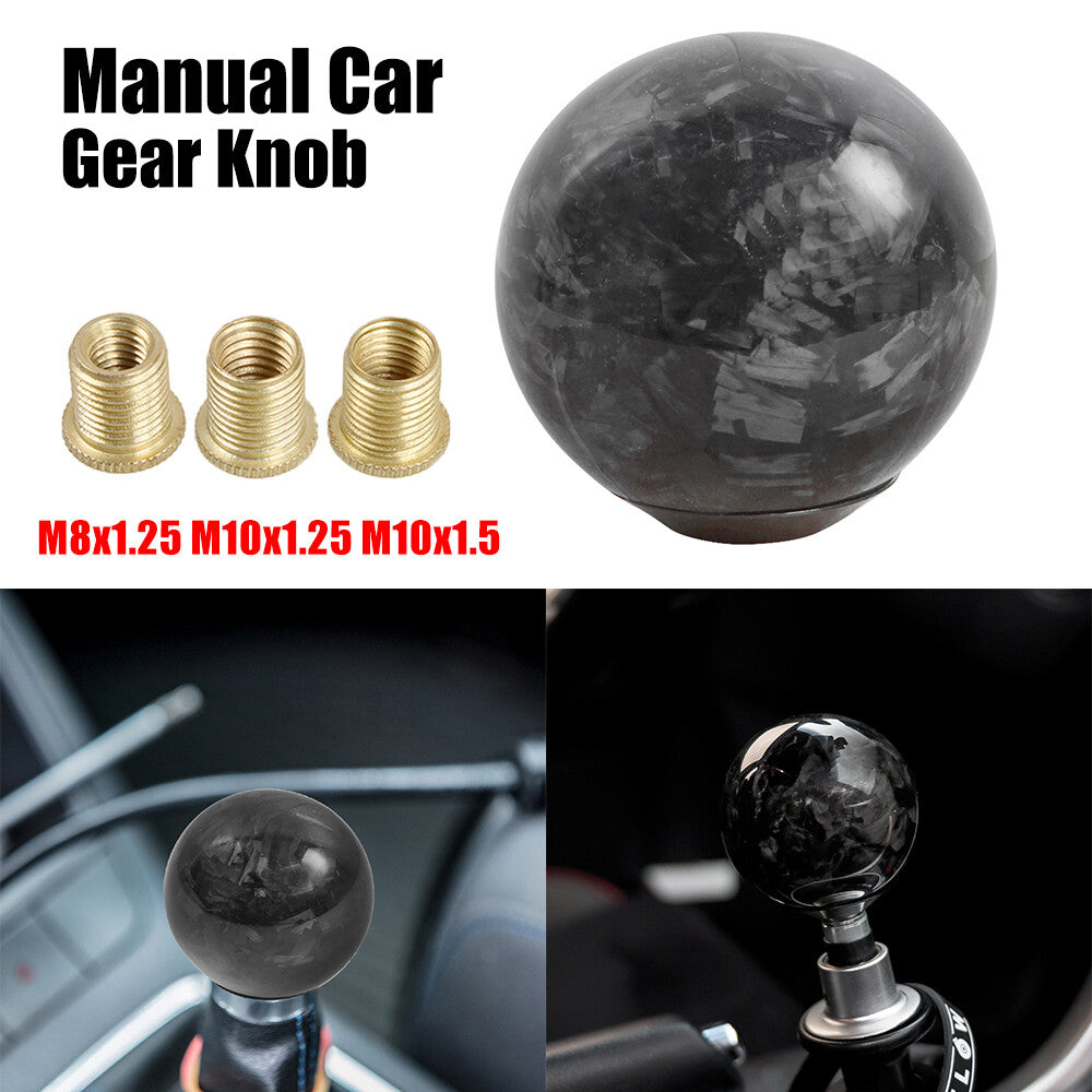 Universal Forged Carbon Fiber Shift Knob Ball Shape Manual MT Shifter Gear Knob
