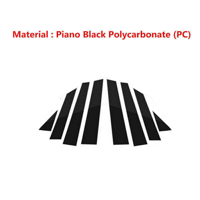 for Nissan Rogue Sport 2017-22 Piano Black Pillar Post Door Window Molding Strip