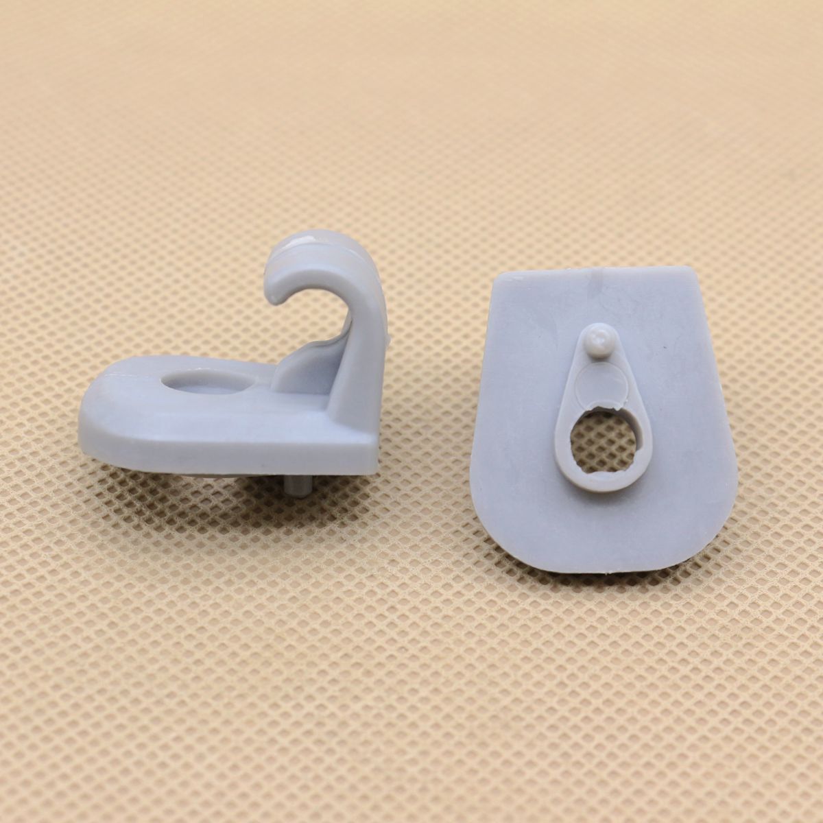 2-Pack Gray Sun Visor Clip Hooks MR653862 for Mitsubishi Pajero Sport Triton