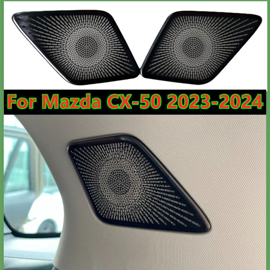 2P Black Tailgate Trunk Cargo Speaker Cover Trim Decor for Mazda CX-50 2023-2025
