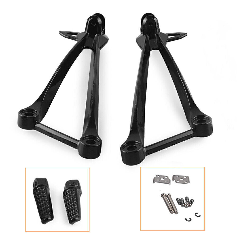 Rear Passenger Footrest Foot Pegs Brackets for Kawasaki ZX10R 2008 -2010
