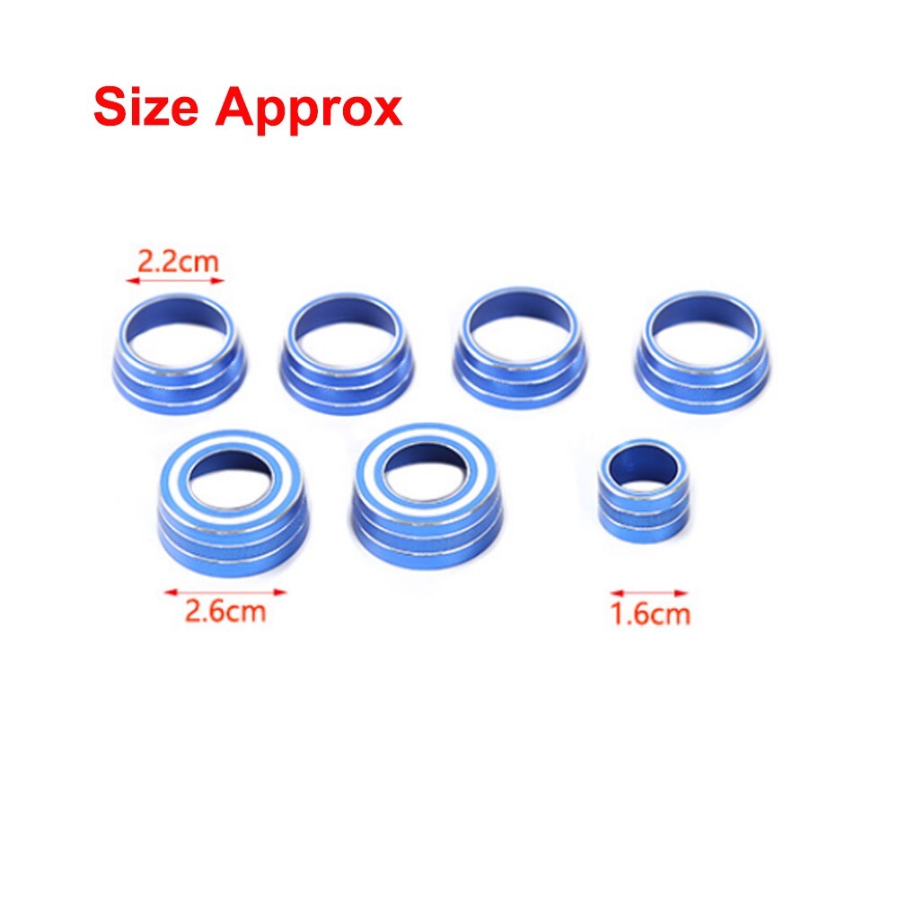 Blue Dashboard Air Vent Outlet Knob Cover Trim Ring for Chevrolet Camaro 2017-23