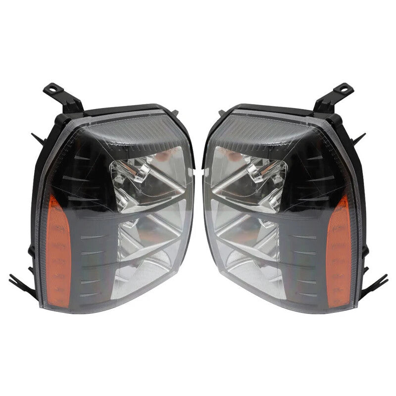 2Pcs Headlight for Cadillac for Escalade 2007-14 Front Bumper Headlamp Without Bulbs