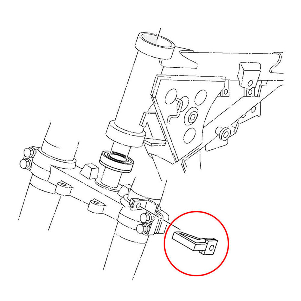 Red Front Brake Cable Clamp Line Guide for Yamaha YZ125 YZ250 YZ250F YZ80 85