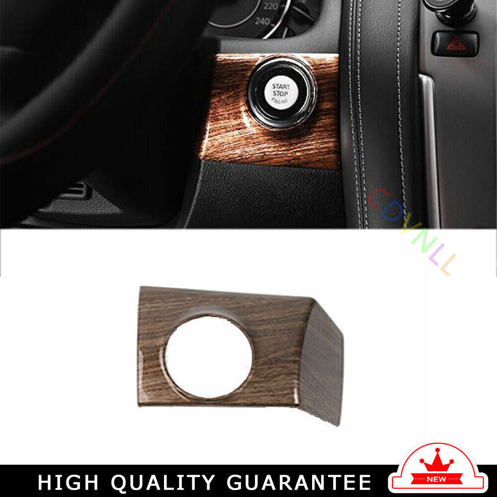 One-Click Startup Frame Cover Trim Fit for Nissan Armada Y62 2017-20 Wood Grain